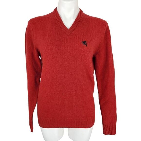 Express men's Lambs Wool red sweater Size Small - Picture 1 of 6